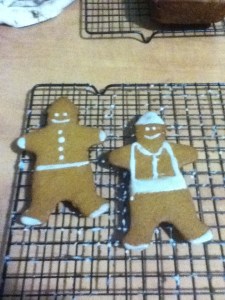 Here are two of the characters I found this year- Henry the librarian and Mindy the crossing guard