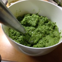 I used my hand blender to incorporate the extra oil. Hand blenders are great.