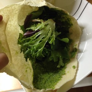 Look how green and lucious that is! Are you disturbed by teeny flecks of almond husk in there? No you are not. Forget blanched nuts. Vive le proletariat